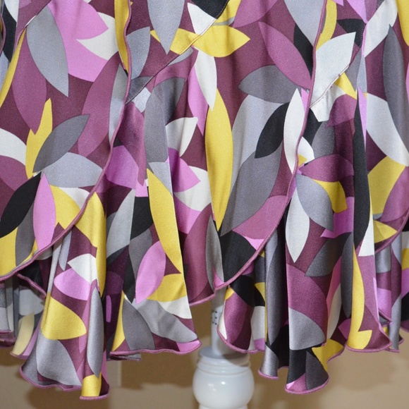 Ideology Silk Ruffled Hem Skirt Size 6 - Picture 6 of 7